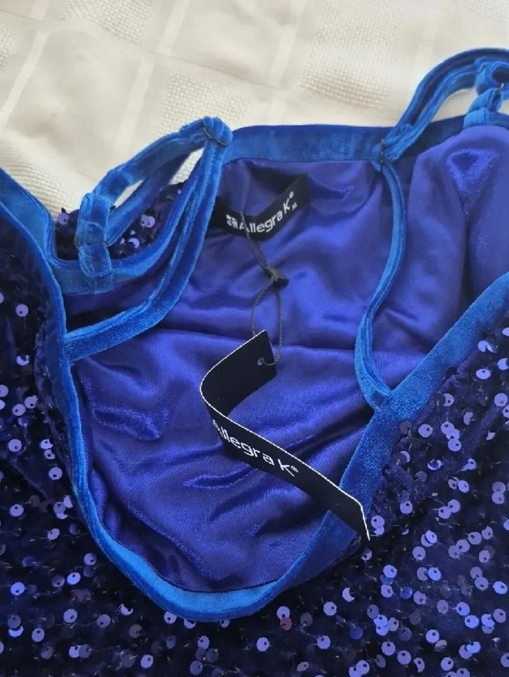 Royal Blue Sequin Spaghetti Strap Camisole - Picture 7 of 16